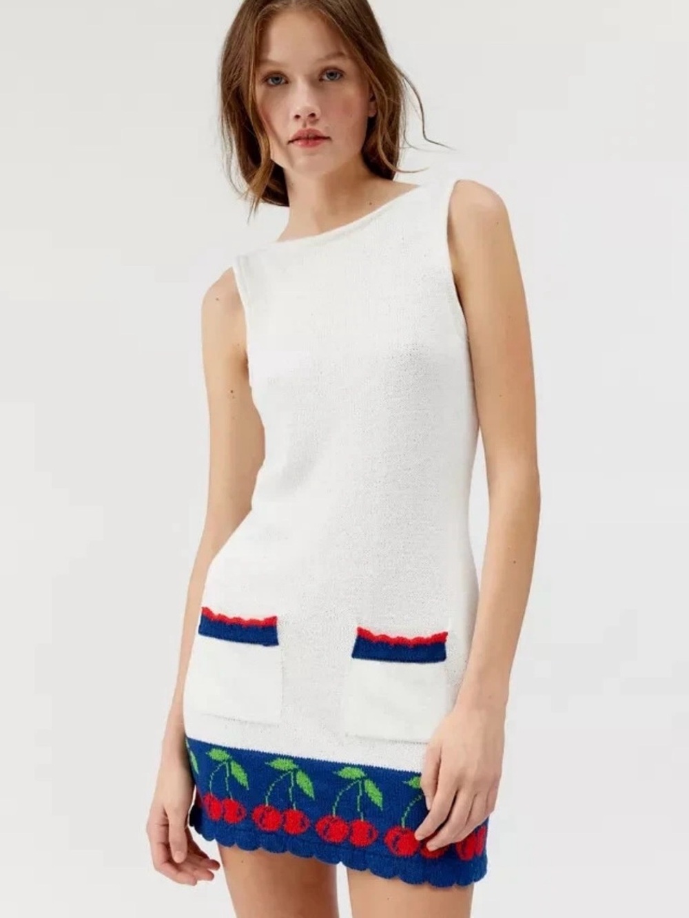 Urban Outfitters Kimchi Blue Lizzie Jacquard Shift Dress Knit NWT
